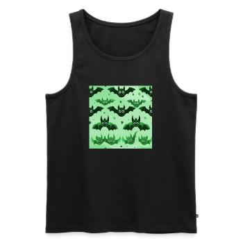 Comic Bat Brigade: Niedliche Fledermaus-Kollektion - Männer Premium Bio Tank Top - Schwarz - Vorne - AI Model Male 178 light (178cm)