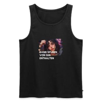 Kann Spuren von Gin enthalten-1 - Männer Premium Bio Tank Top - Schwarz - Vorne - Michal (187cm)