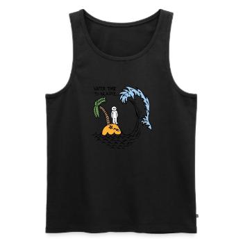 Water Time To Be Alive - Men's Premium Organic Tank Top - black - Front - Michal (187cm)
