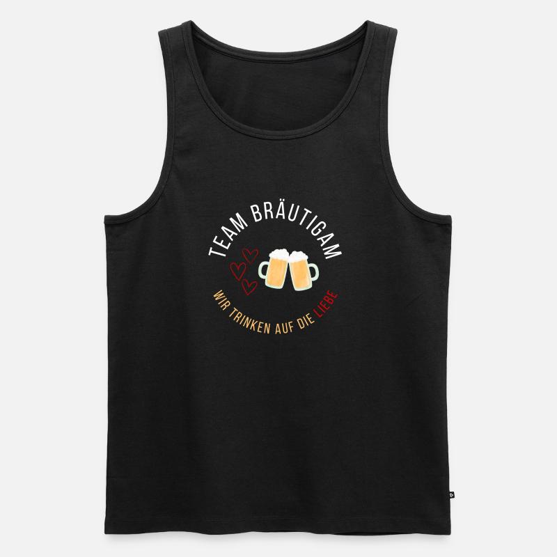Team Bräutigam - Männer Premium Bio Tank Top - Schwarz