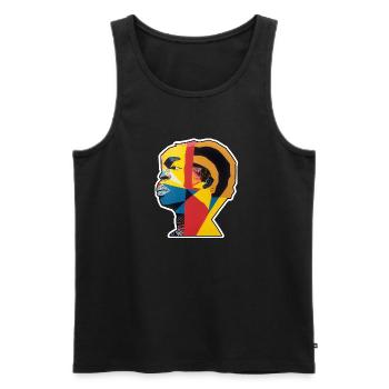people of color - Men's Premium Organic Tank Top - black - Front - AI Model Male 178 light (178cm)