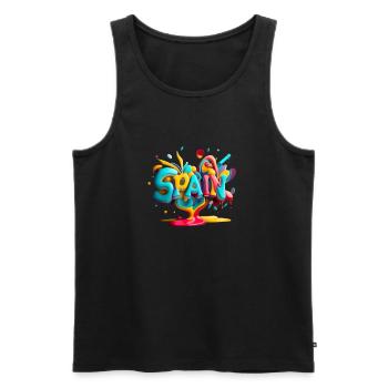 Spain-Style - Männer Premium Bio Tank Top - Schwarz - Vorne - Michal (187cm)