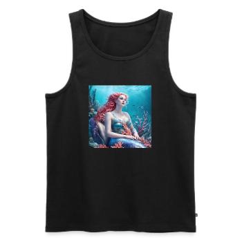 blockedName - Männer Premium Bio Tank Top - Schwarz - Vorne - Michal (187cm)