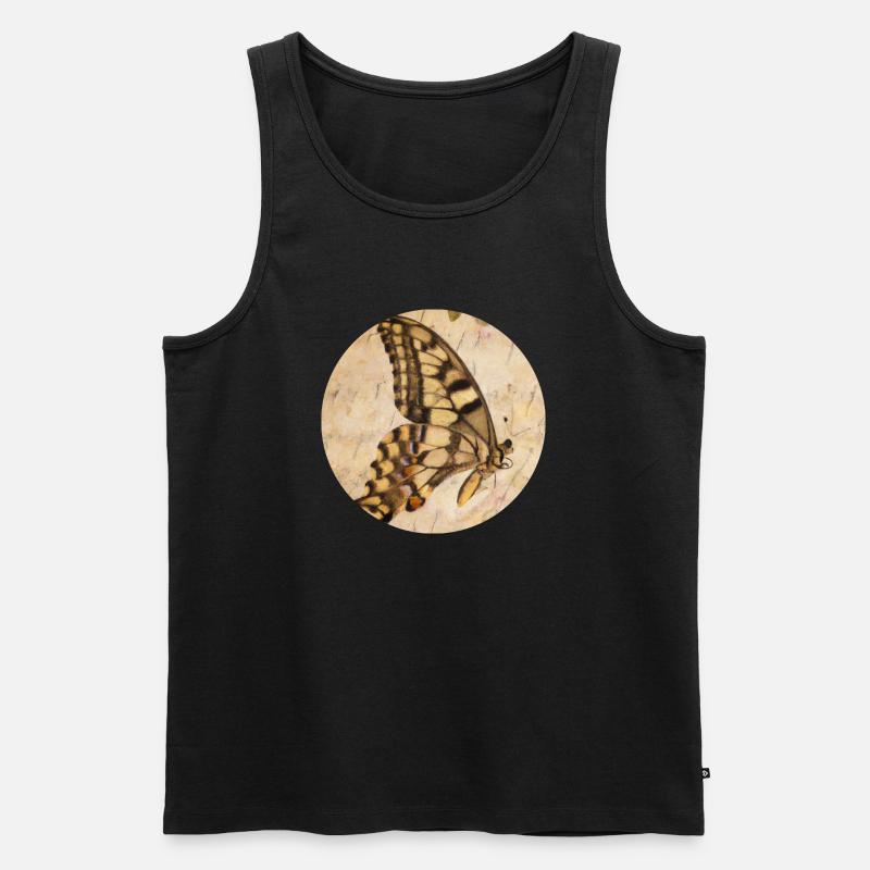 Schmetterling - Männer Premium Bio Tank Top - Schwarz