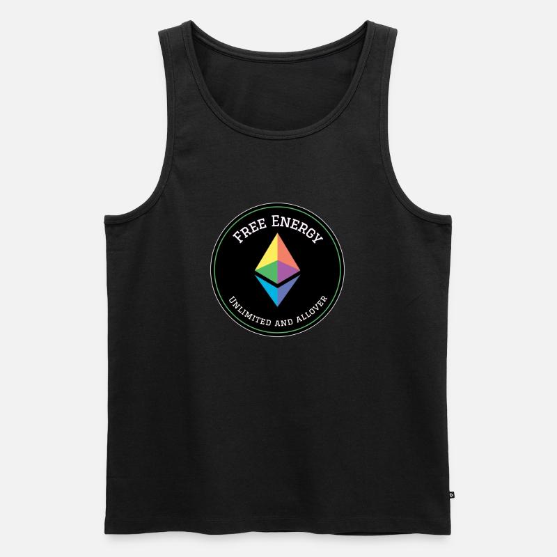 Äther Freie Energie Logo - Männer Premium Bio Tank Top - Schwarz