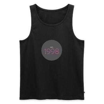 est. 1998, Birthday, Date, 90s, Year - Men's Premium Organic Tank Top - black - Front - Michal (187cm)