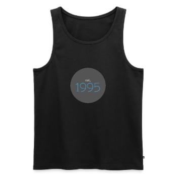 est. 1995, Birthday, Date, 90s, Year - Men's Premium Organic Tank Top - black - Front - Michal (187cm)