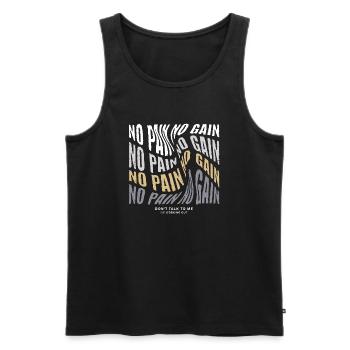Don't talk to me I'm working out gift - Men's Premium Organic Tank Top - black - Front - Michal (187cm)