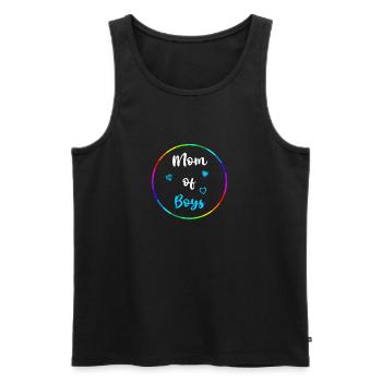 Mom of Boys - Männer Premium Bio Tank Top - Schwarz - Vorne - Michal (187cm)