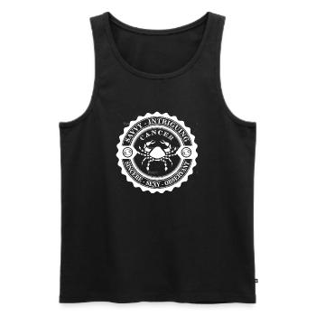 04 cancer - Männer Premium Bio Tank Top - Schwarz - Vorne - Michal (187cm)