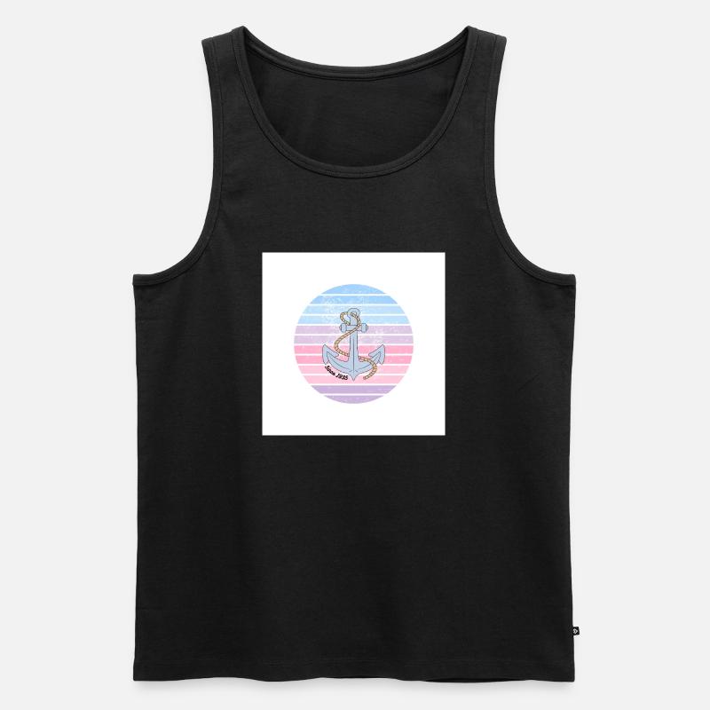 Anker - Männer Premium Bio Tank Top - Schwarz