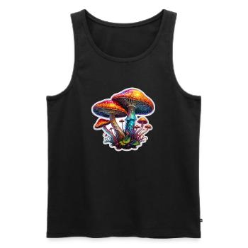 Magic Mushrooms - Men's Premium Organic Tank Top - black - Front - AI Model Male 178 light (178cm)