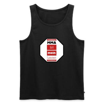 MMA ist mein Leben - Zeige deine Leidenschaft - Männer Premium Bio Tank Top - Schwarz - Vorne - Michal (187cm)
