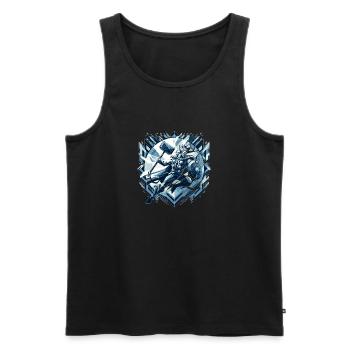 Guerriers de l’ère glaciaire - Débardeur bio Premium Homme - noir - Devant - Michal (187cm)