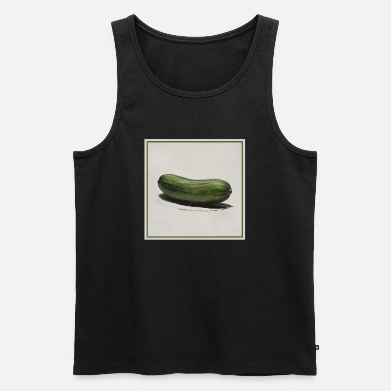 Eine Gurke - Männer Premium Bio Tank Top - Schwarz