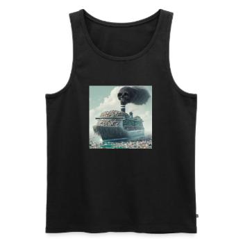 Boat Travel Environmental Protection - Men's Premium Organic Tank Top - black - Front - AI Model Male 178 light (178cm)