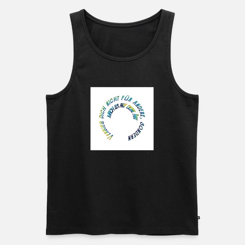 Regenbogenpruch - Männer Premium Bio Tank Top - Schwarz