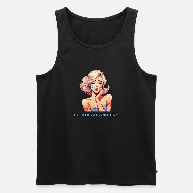 Heul doch - Männer Premium Bio Tank Top - Schwarz
