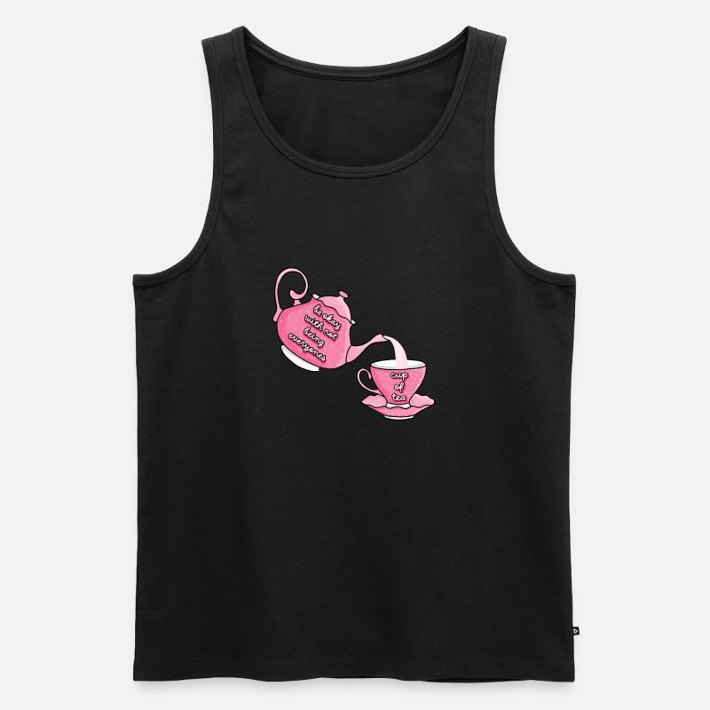 Sprüche Tee - Männer Premium Bio Tank Top - Schwarz