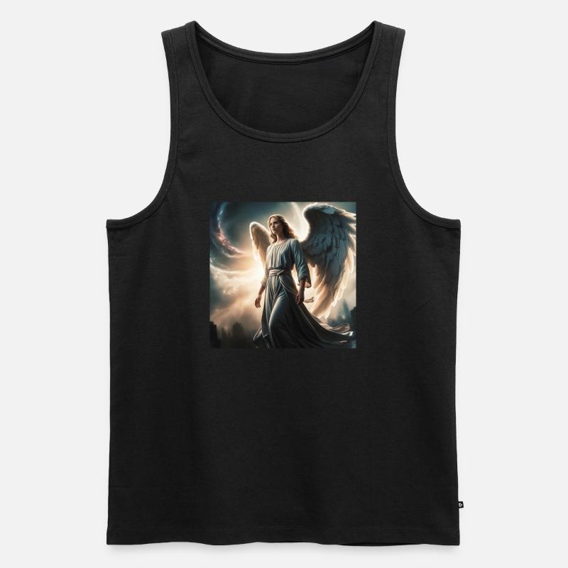 Schutzengel - Männer Premium Bio Tank Top - Schwarz