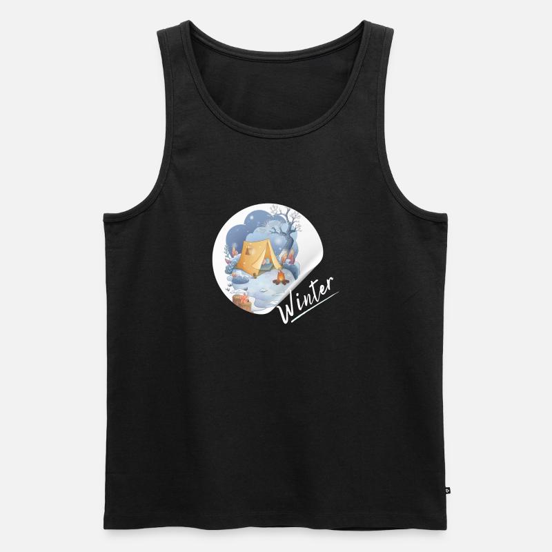 Winter Camp - Männer Premium Bio Tank Top - Schwarz