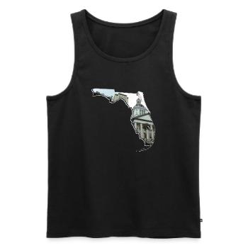 Florida State Capitol in Florida Landkarte - Männer Premium Bio Tank Top - Schwarz - Vorne - AI Model Male 178 light (178cm)