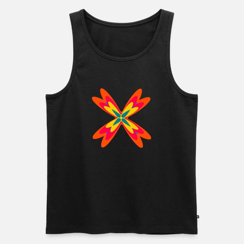 Abstract from three different patterns - Men's Premium Organic Tank Top - black