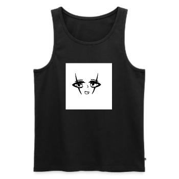 Face - Männer Premium Bio Tank Top - Schwarz - Vorne - Michal (187cm)
