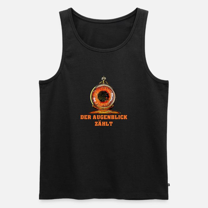 Der Augenblick zählt - Männer Premium Bio Tank Top - Schwarz