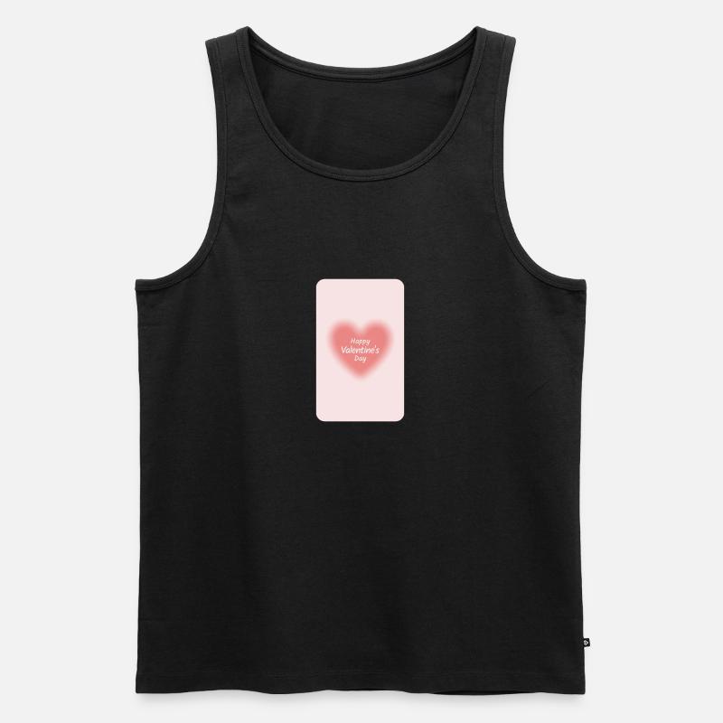 Happy Valentines Day - Männer Premium Bio Tank Top - Schwarz