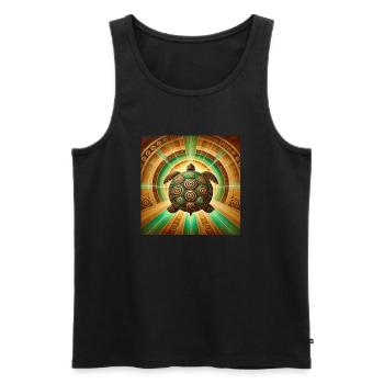 Turtle power animal - Men's Premium Organic Tank Top - black - Front - Michal (187cm)