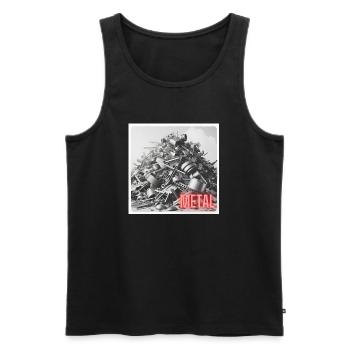 Ein Haufen Altmetall - Männer Premium Bio Tank Top - Schwarz - Vorne - Michal (187cm)