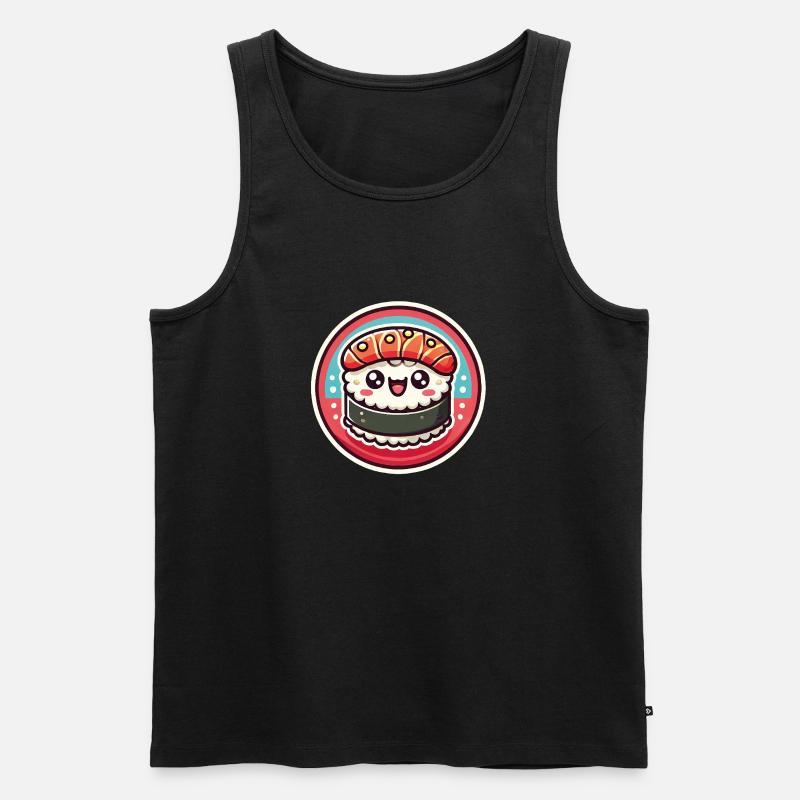 Cute Sushi - Männer Premium Bio Tank Top - Schwarz