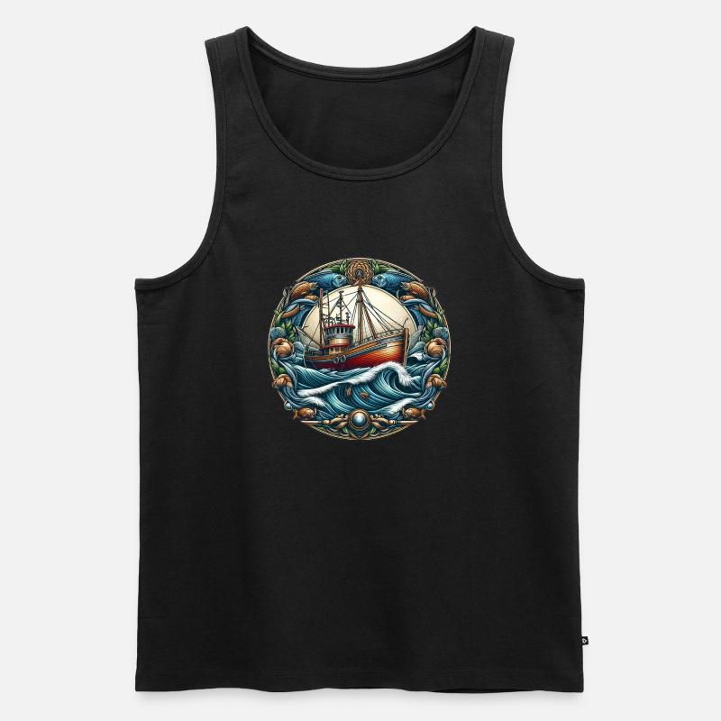 Fischkutter - Männer Premium Bio Tank Top - Schwarz