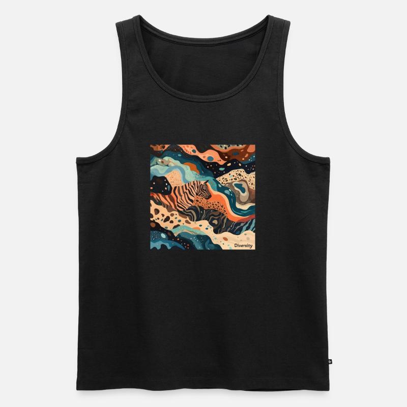 Diversity - Männer Premium Bio Tank Top - Schwarz