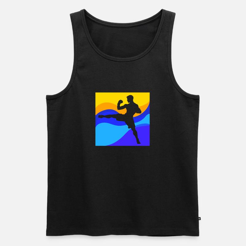 Boxen Beinarbeit - Männer Premium Bio Tank Top - Schwarz