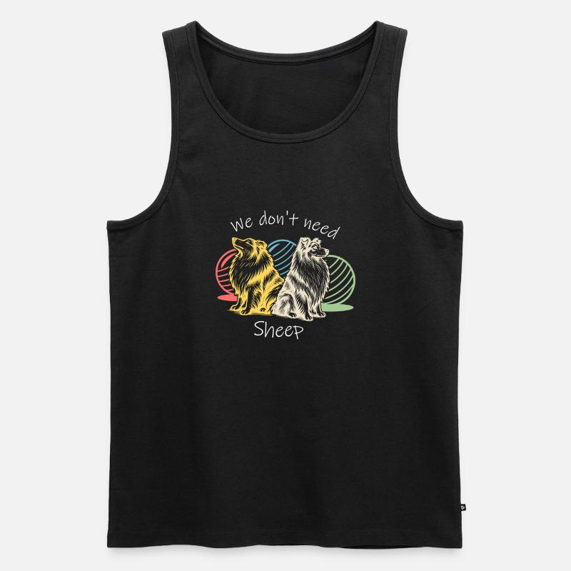 Treibball (bunt) mit Text - Männer Premium Bio Tank Top - Schwarz
