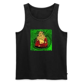 Bouddha - Débardeur bio Premium Homme - noir - Devant - Michal (187cm)