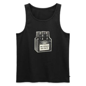 My Kinda Six Pack - Men's Premium Organic Tank Top - black - Front - AI Model Male 178 light (178cm)