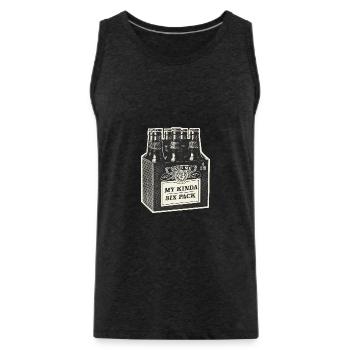 My Kinda Six Pack - Männer Premium Bio Tank Top - Anthrazit - Vorne - Alexander (188cm)