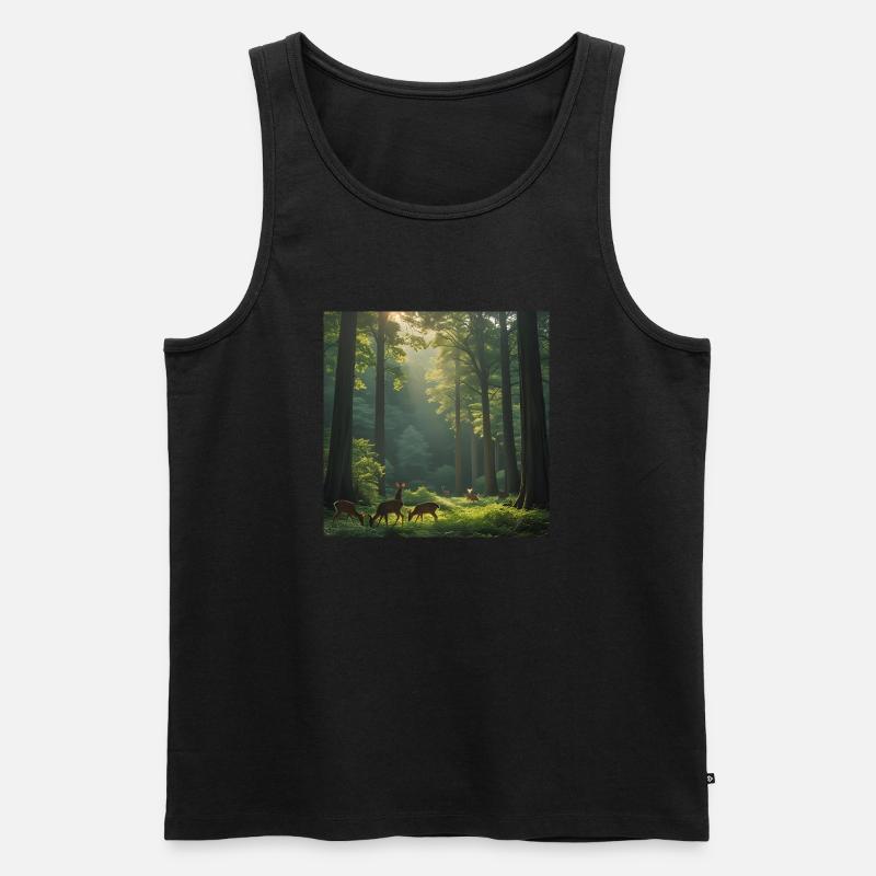 Wald der Stile - Männer Premium Bio Tank Top - Schwarz