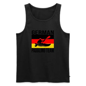Chemise d’équipage de kayak allemand – Paddle - Débardeur bio Premium Homme - noir - Devant - Michal (187cm)