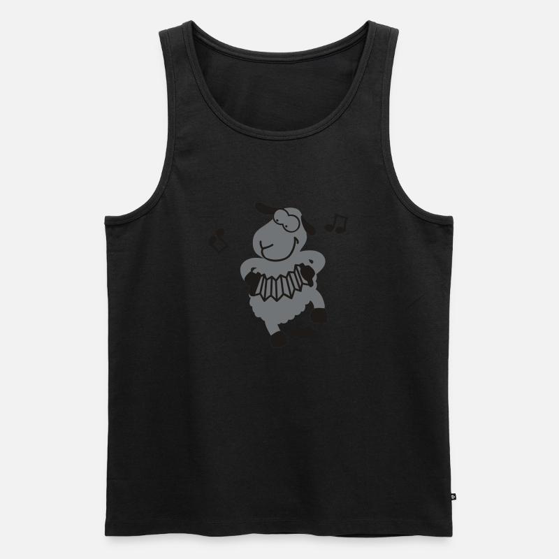 Schaf (2c) - Männer Premium Bio Tank Top - Schwarz