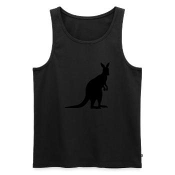 kangaroo animal - Men's Premium Organic Tank Top - black - Front - Michal (187cm)