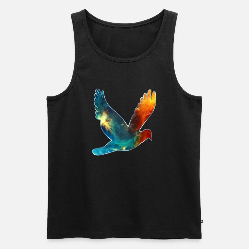 Space bird, cosmos, universe, space, galaxy - Ekologisk premium tanktopp herr - svart