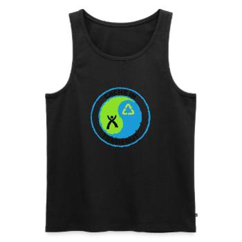 Cache in Trash out - Männer Premium Bio Tank Top - Schwarz - Vorne - AI Model Male 178 light (178cm)