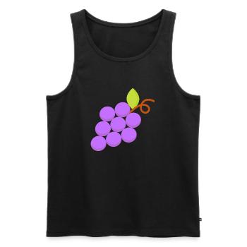 grape - Men's Premium Organic Tank Top - black - Front - AI Model Male 178 light (178cm)