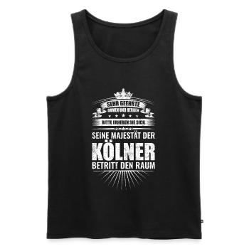 Lustiges Kölner Sprüche Geschenk - Männer Premium Bio Tank Top - Schwarz - Vorne - Michal (187cm)