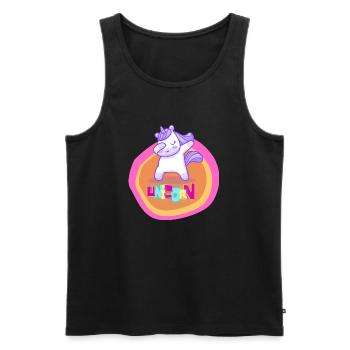 unicorn - Männer Premium Bio Tank Top - Schwarz - Vorne - AI Model Male 178 light (178cm)