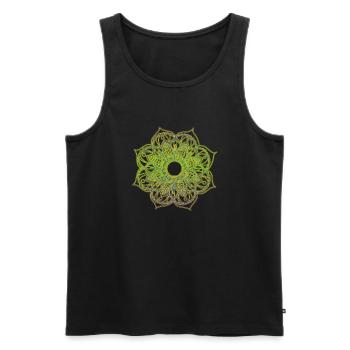 Mandala - Männer Premium Bio Tank Top - Schwarz - Vorne - Michal (187cm)